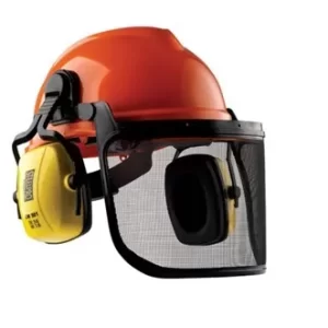 CASCO MOTOSERRISTA , VISOR DE MALLA METÁLICA