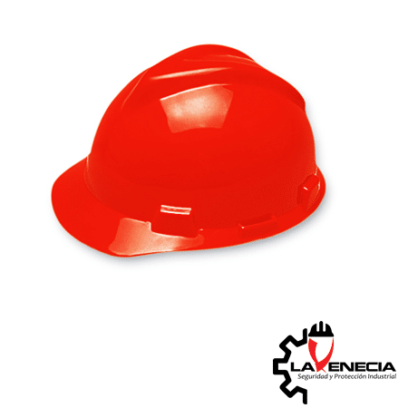 Casco MSA V-Gard color Rojo